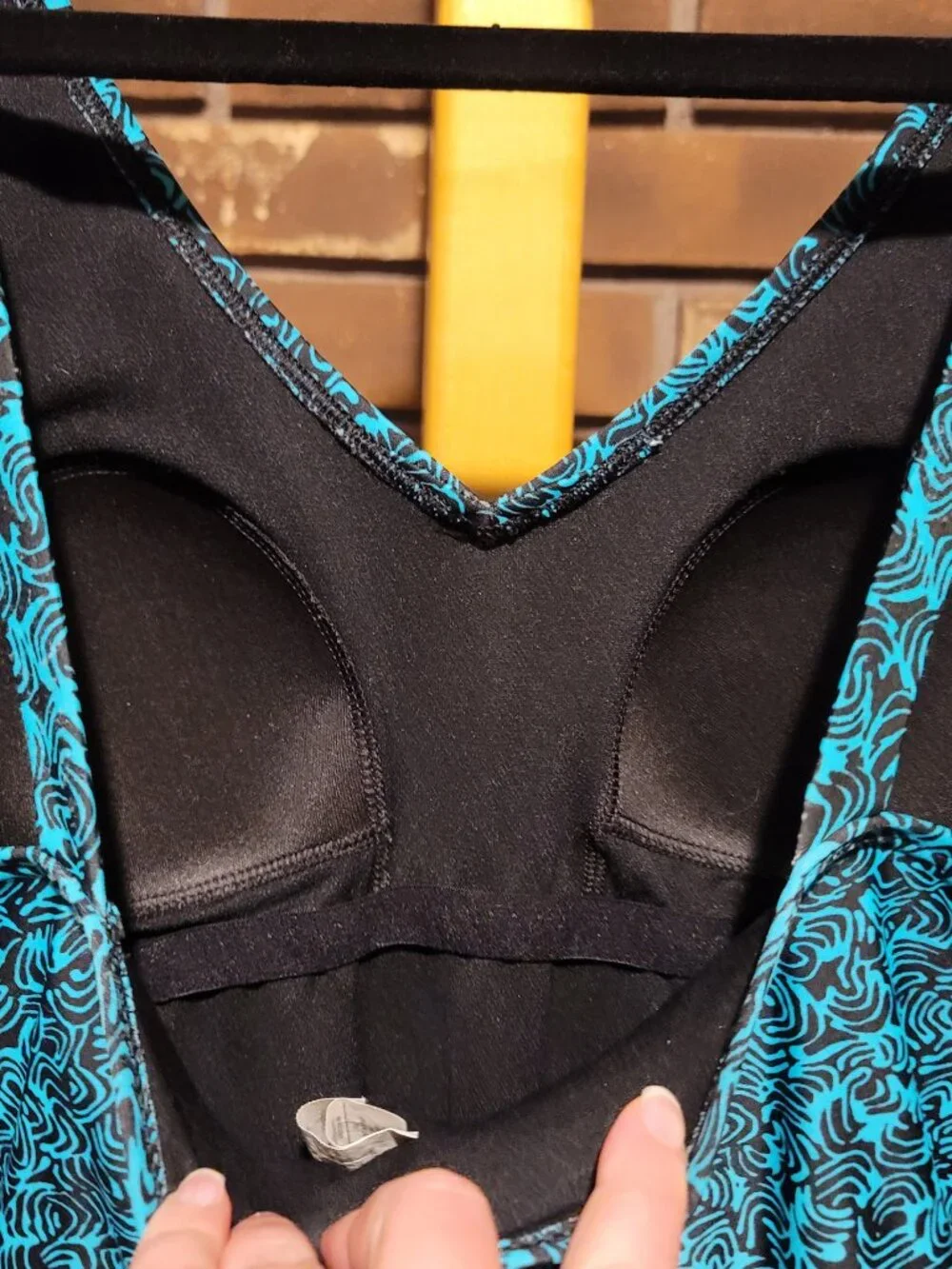 Speedo Teal & Black Patterned One Piece Swimsuit - Size 6 - Slimming Fit